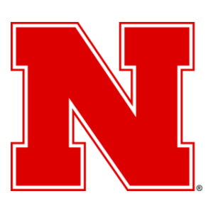 The University of Nebraska's bold red 'N' logo on a white background — a well-known university athletics mark, not a business logo. Sharp, clean graphic.