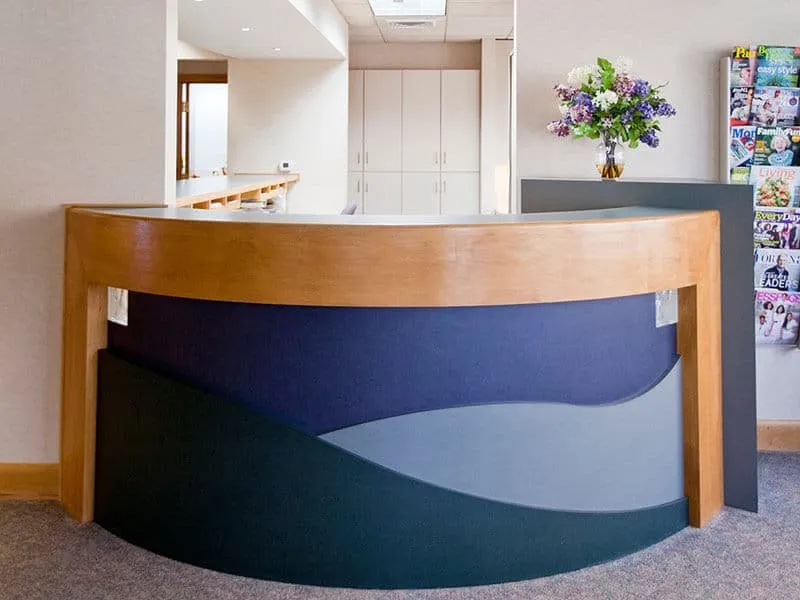 Check-in area at Robison Orthodontics