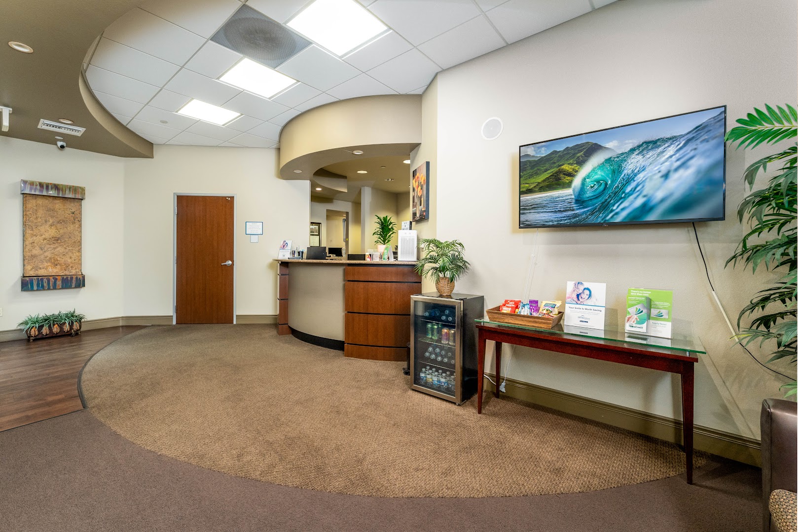 Modern reception area at Coastal Endodontic Studio