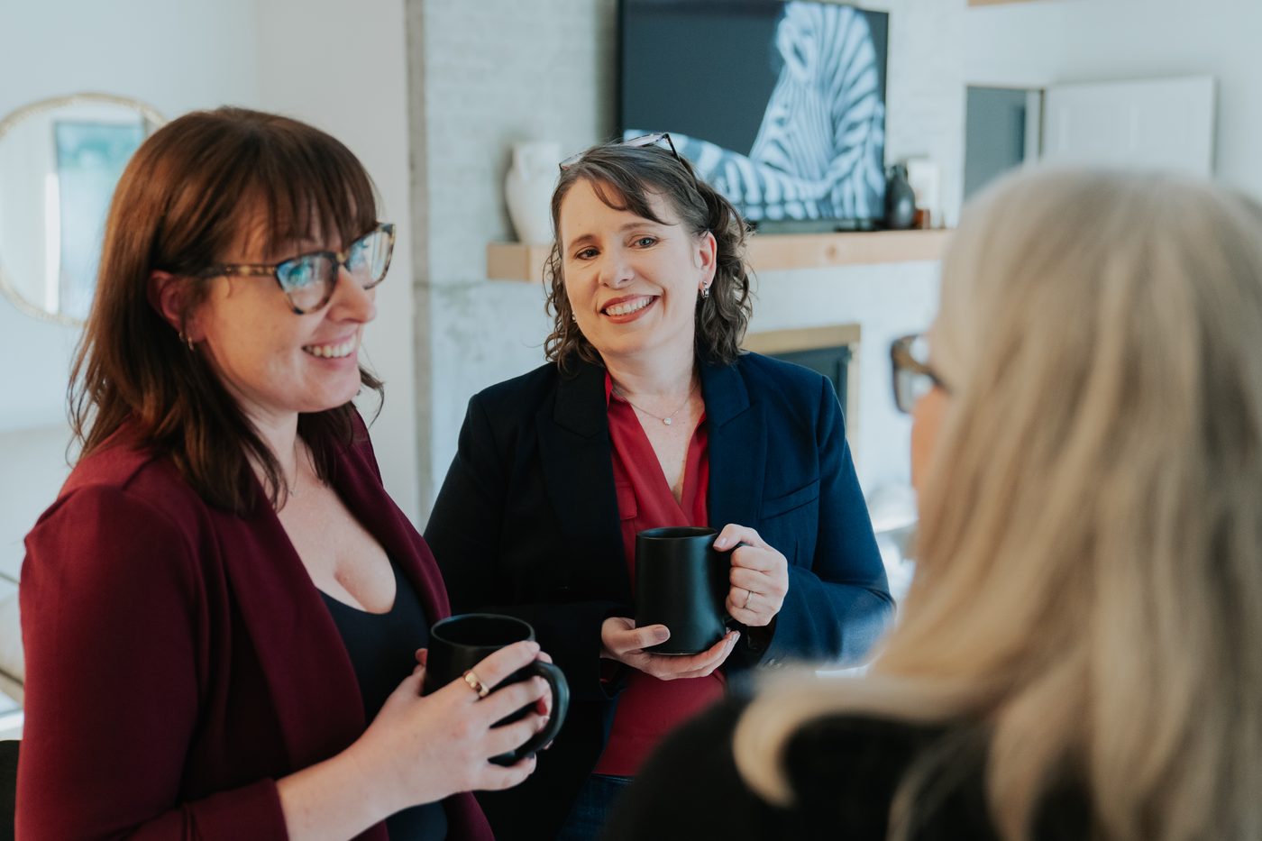 Two women in conversation at a Rural Salute gathering