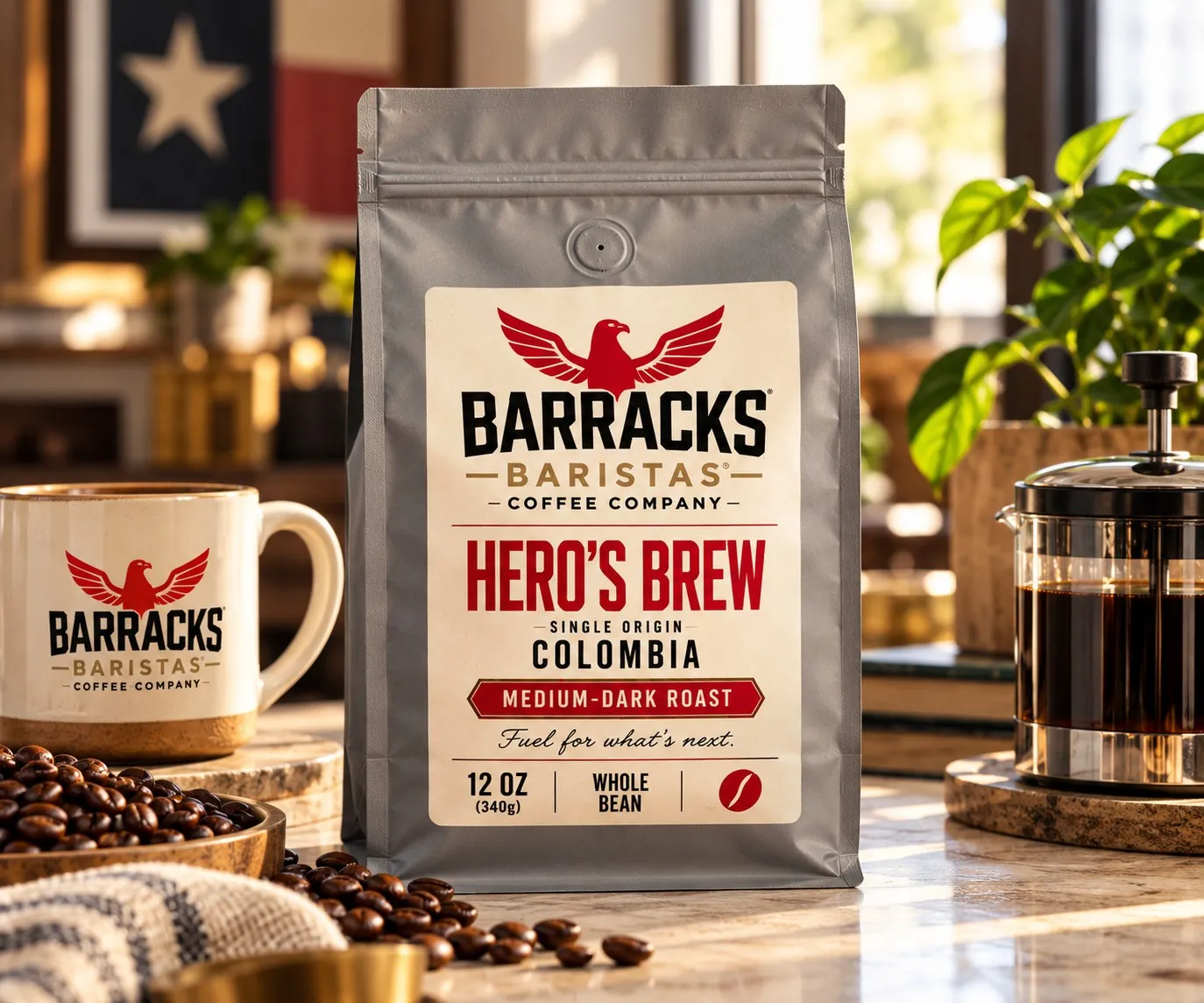 Hero’s Brew coffee packaging concept