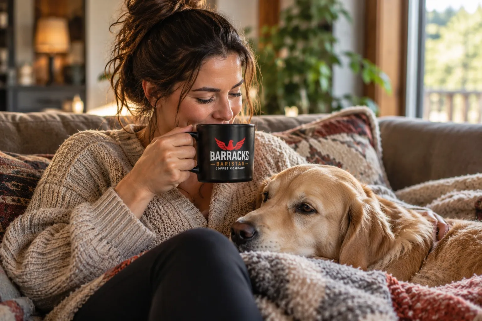 A quiet cup of coffee at home