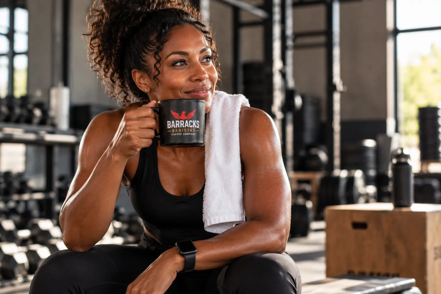 Coffee after a morning workout